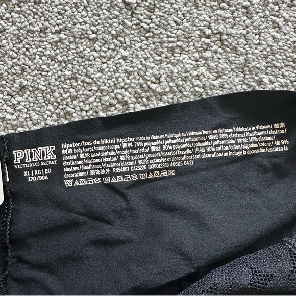 Victoria’s Secret PINK Black Hipster Panties Size XL from 04/2021 - Picture 3 of 4